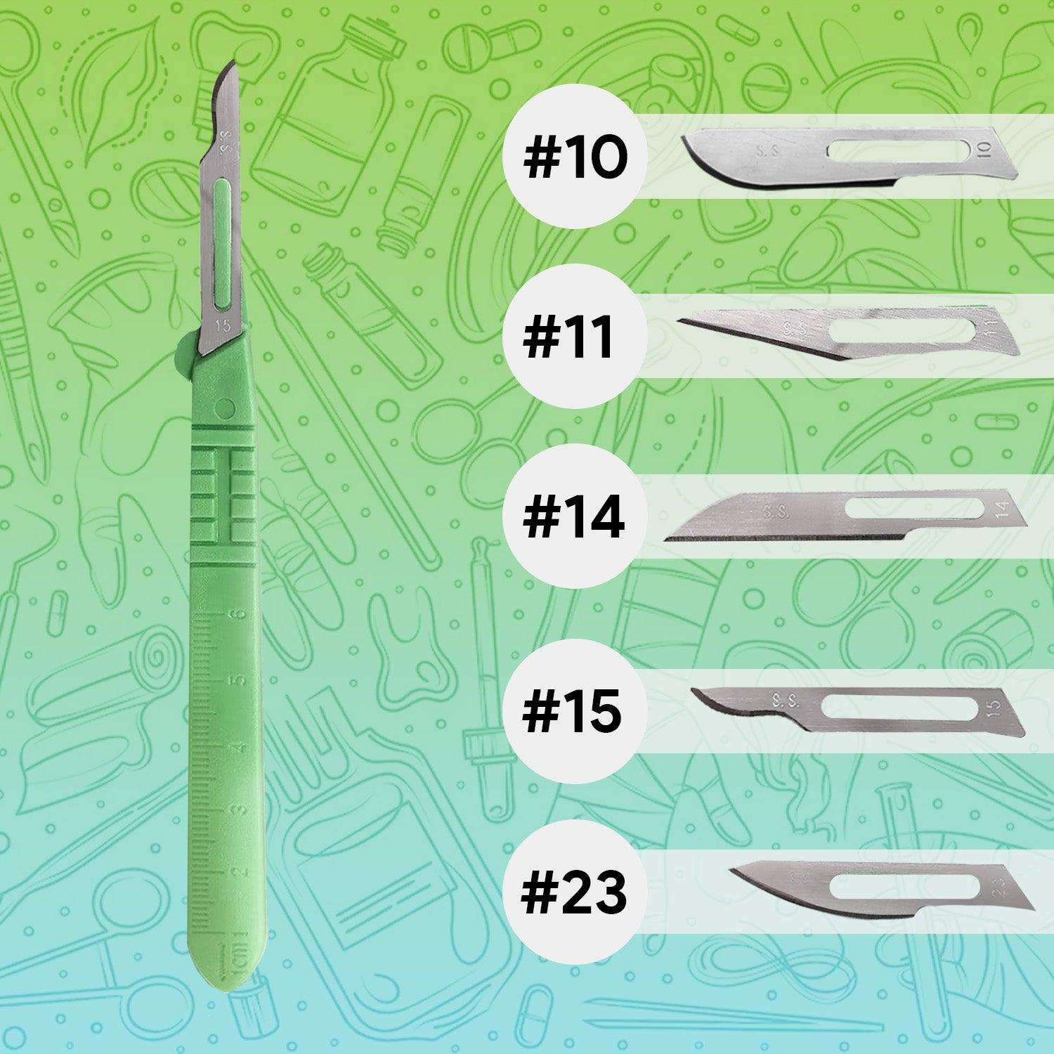 FifthPulse’s Disposable Scalpel Knife #15 - Individually Wrapped Sterile Scalpel Blades - Shop Home Med