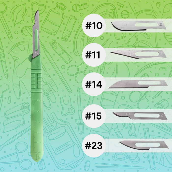 FifthPulse’s Disposable Scalpel Knife #15 - Individually Wrapped Sterile Scalpel Blades - Shop Home Med