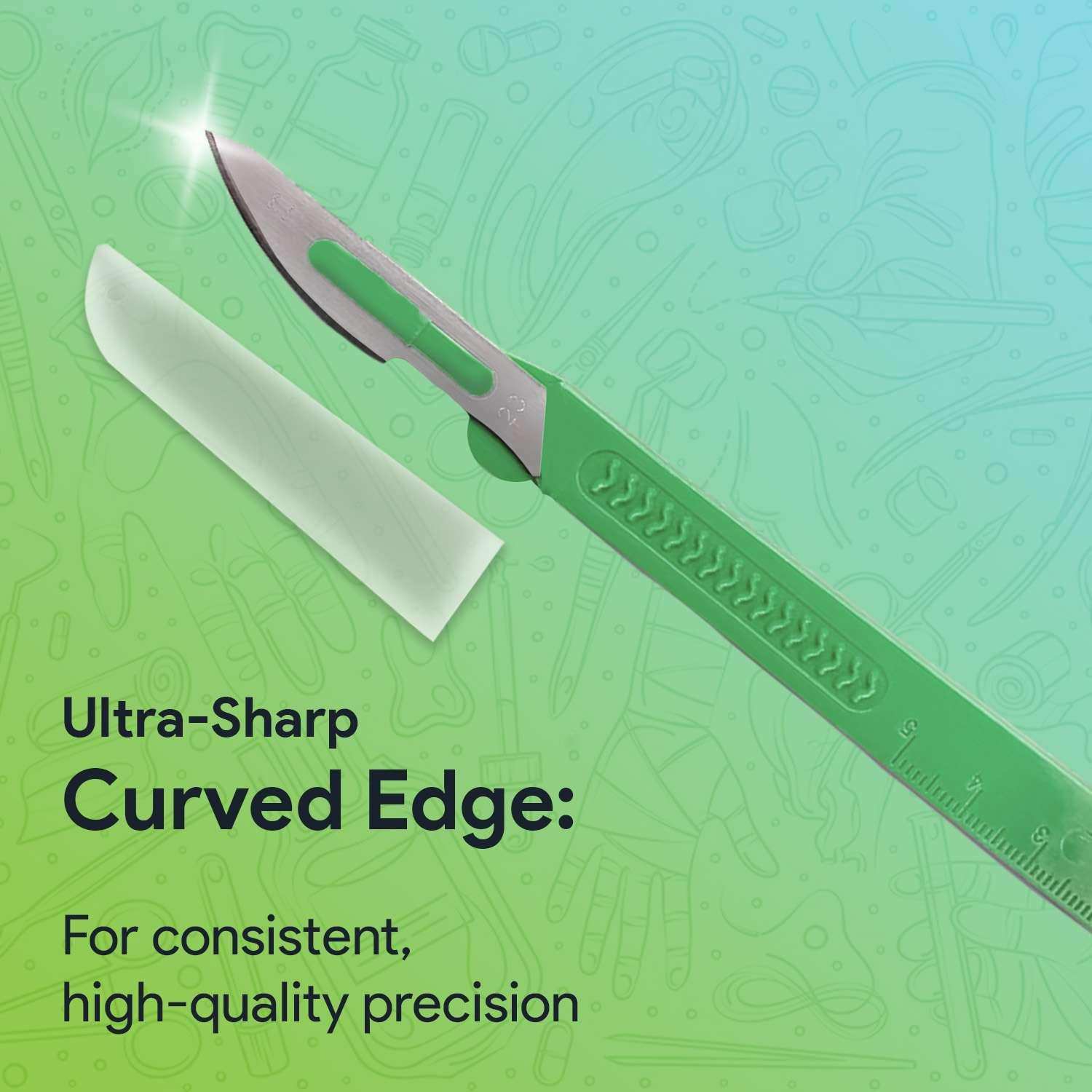 FifthPulse’s Disposable Scalpel Knife #23 - Individually Wrapped Sterile Scalpel Blades - Shop Home Med