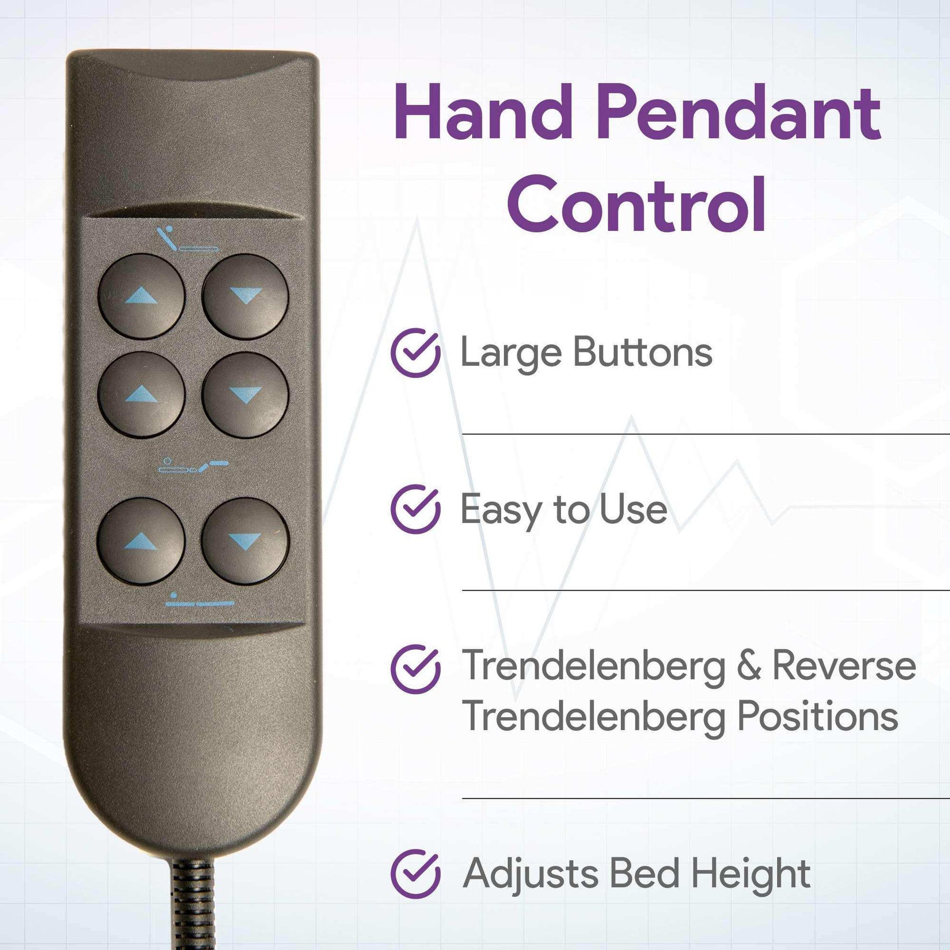 Full Electric Hospital Bed Foam Mattress - Half Rails - 36x80 Adjustable Height - Shop Home Med