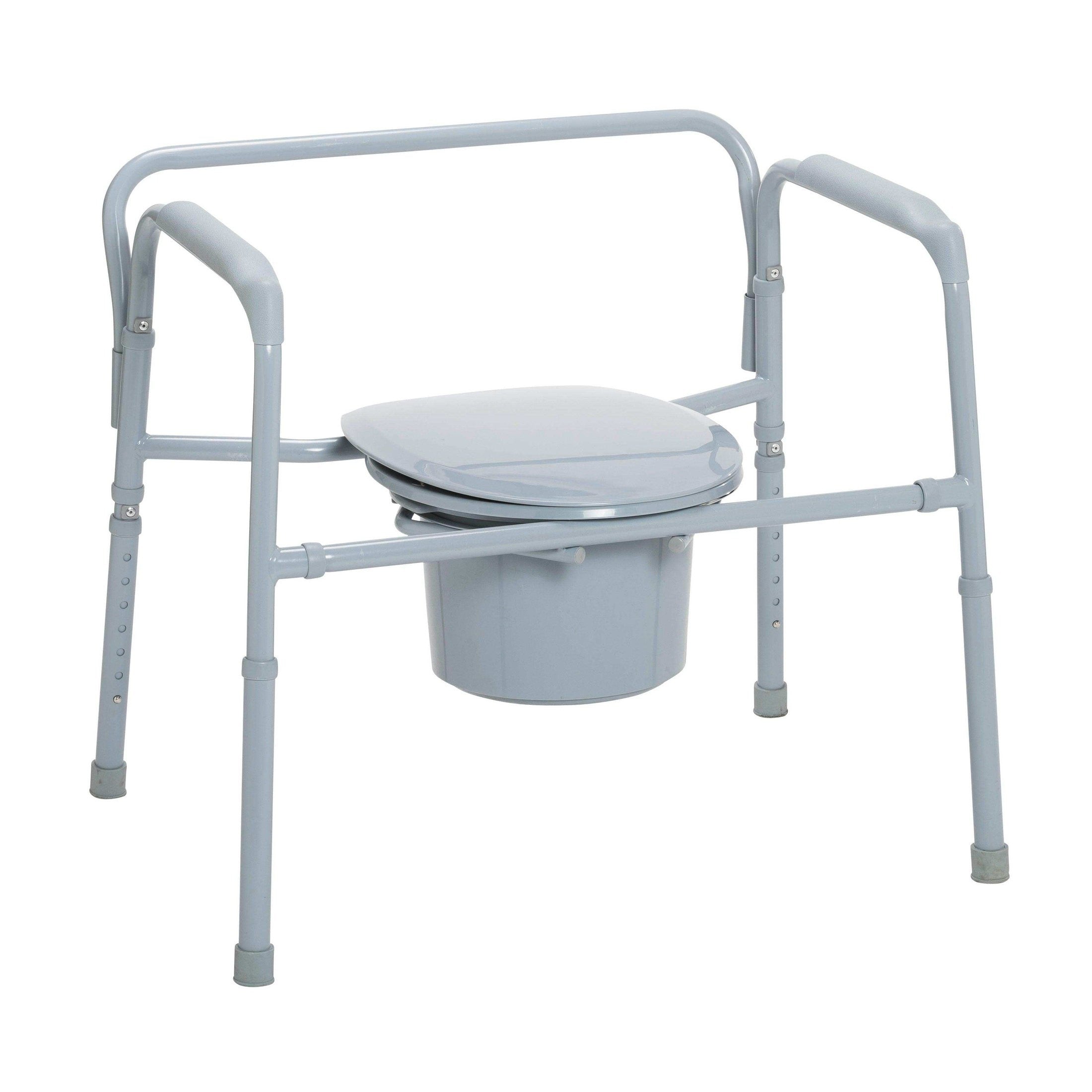 Heavy Duty Bariatric Folding Bedside Commode Chair - Shop Home Med