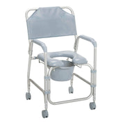 Lightweight Portable Shower Commode Chair with Casters - Shop Home Med
