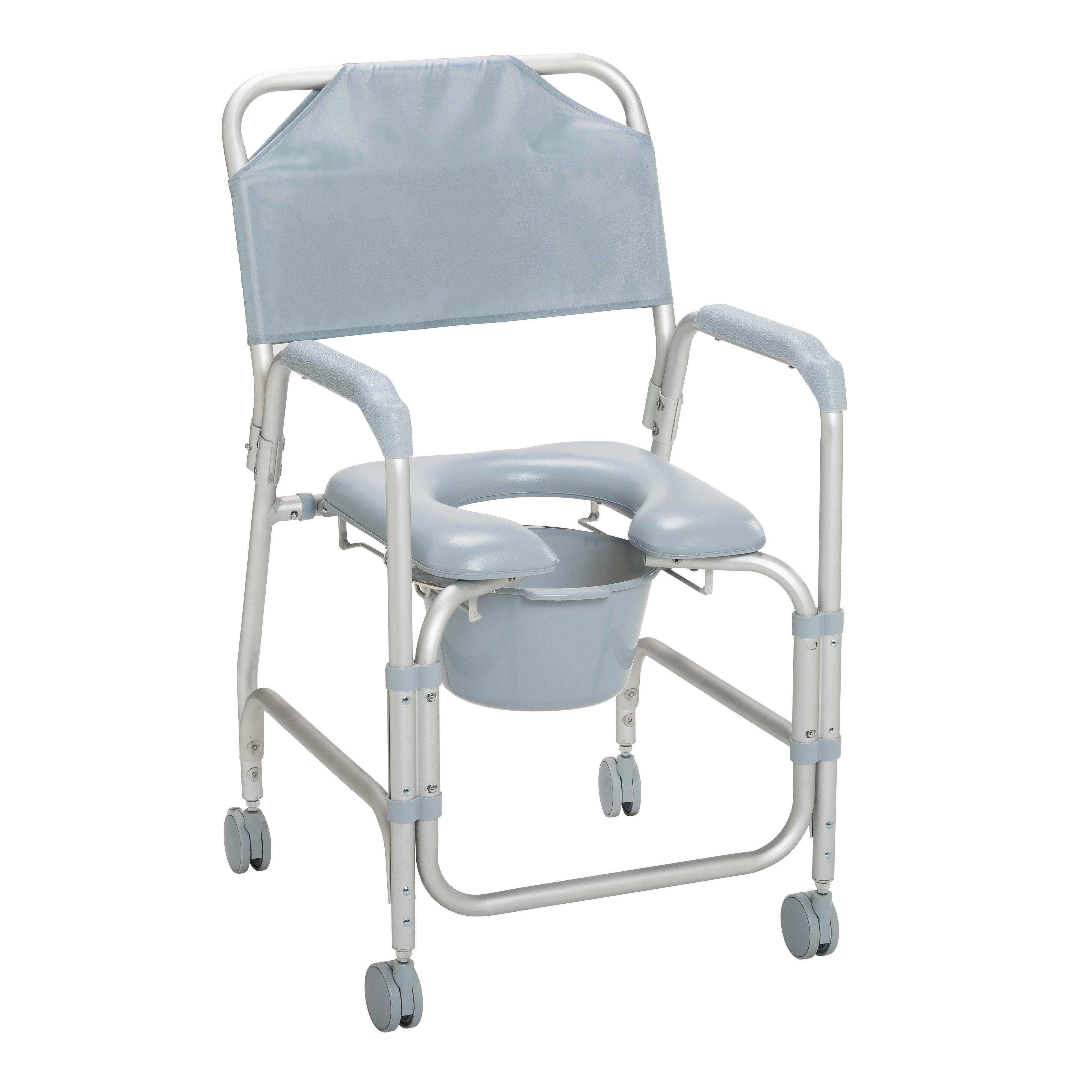 Lightweight Portable Shower Commode Chair with Casters - Shop Home Med