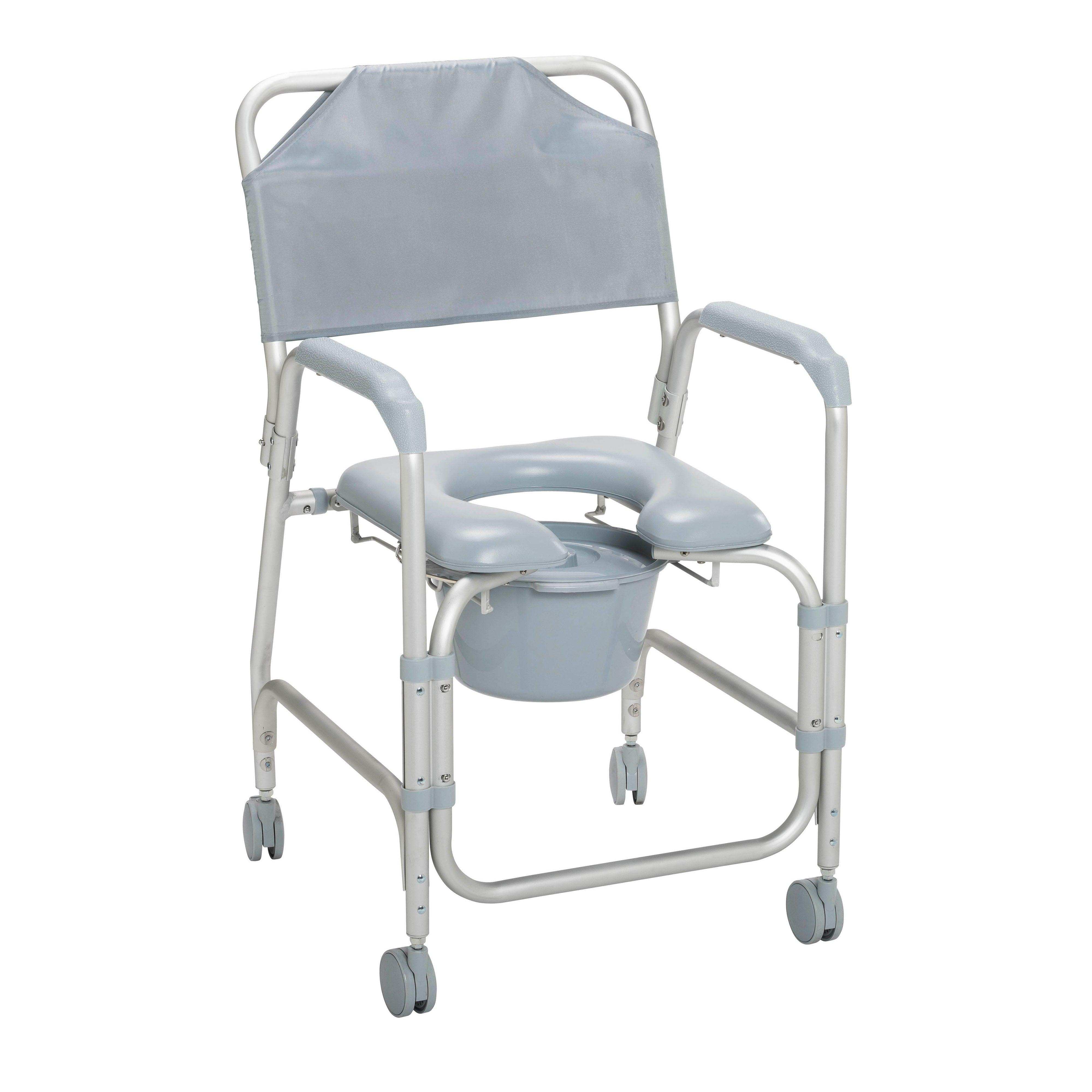 Lightweight Portable Shower Commode Chair with Casters - Shop Home Med