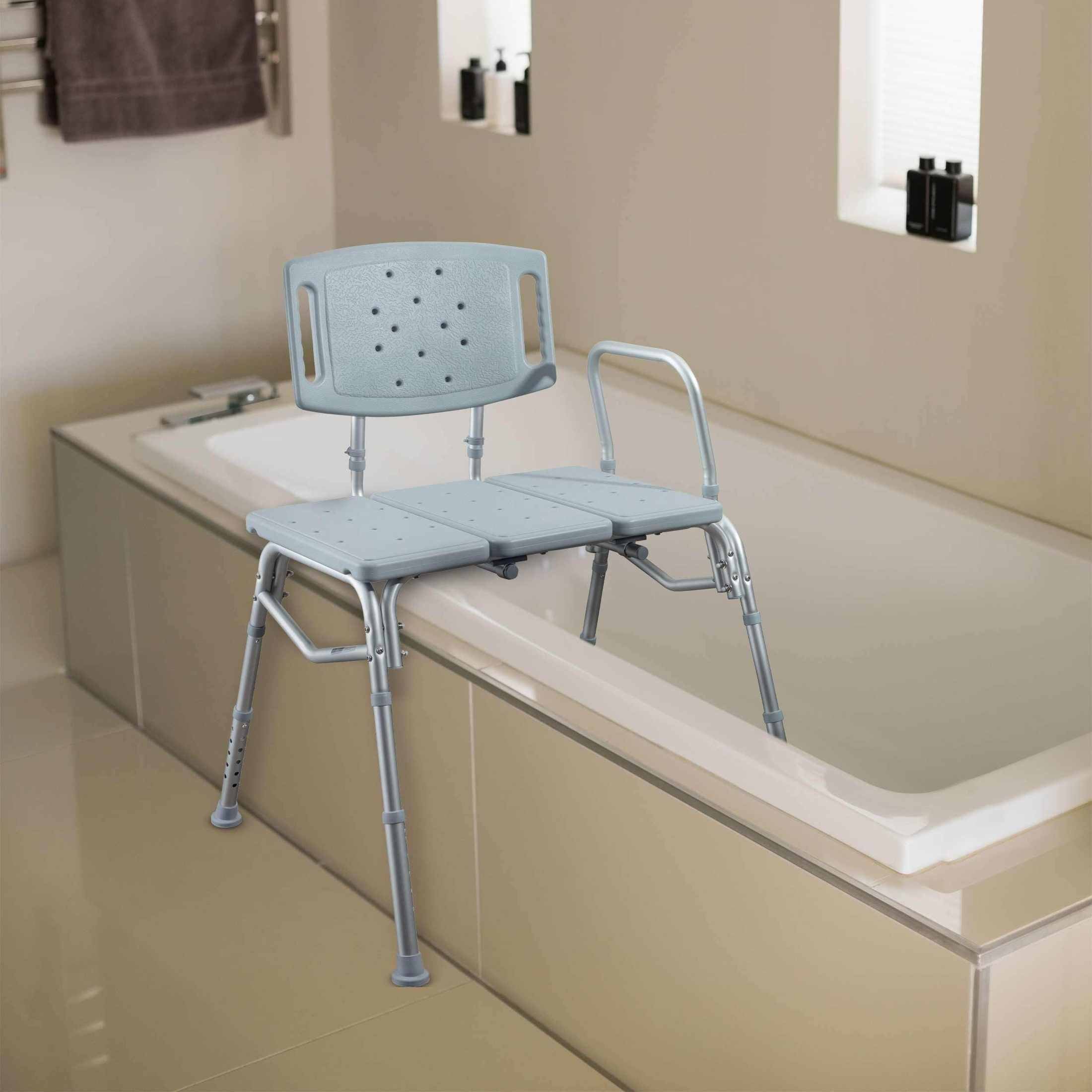 Medacure Bariatric Transfer Bench Shower Chair for Bathtub - 500 lb - Shop Home Med