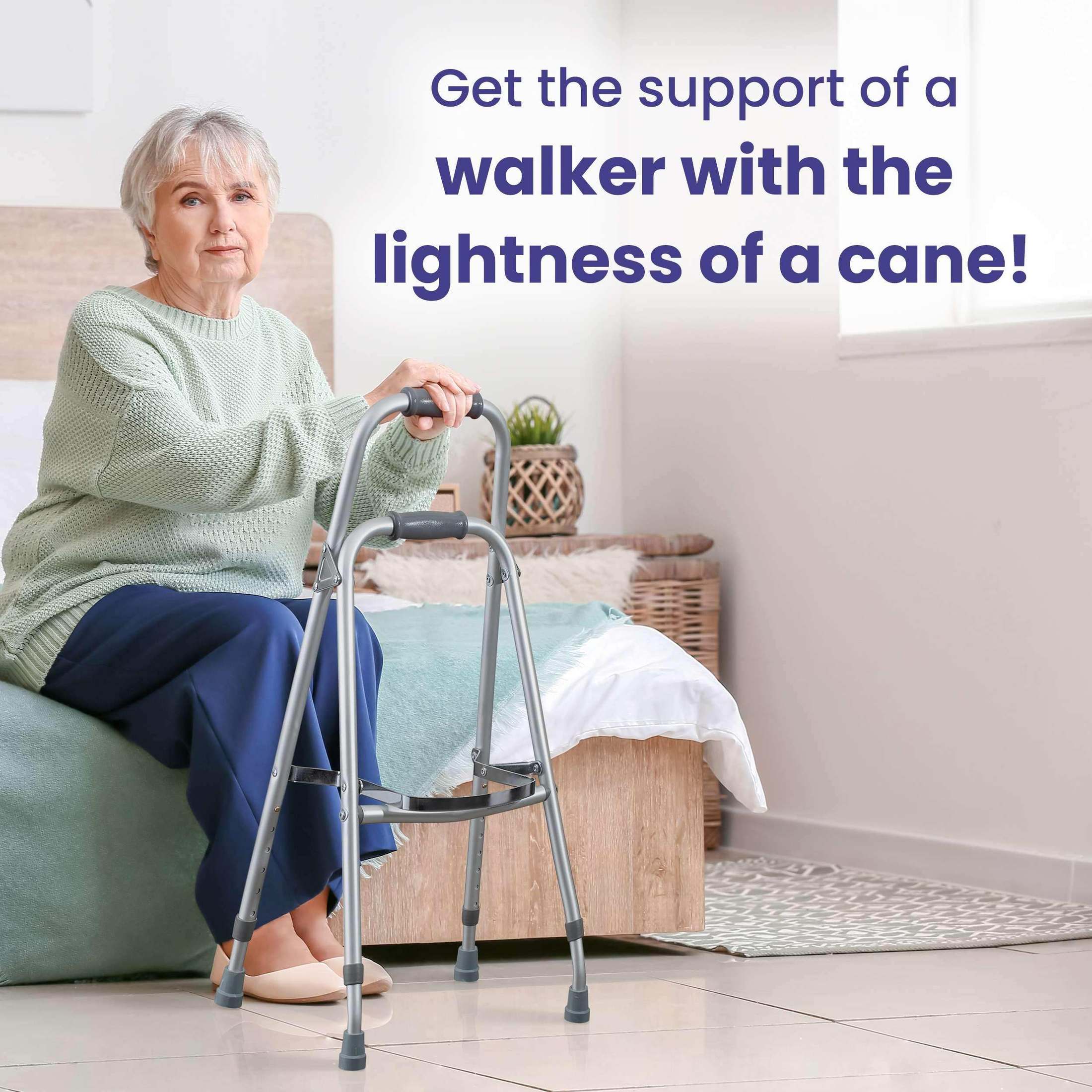 Medacure Side Stepper Hemi Walkers for Seniors - Silver Lightweight Walker - Shop Home Med