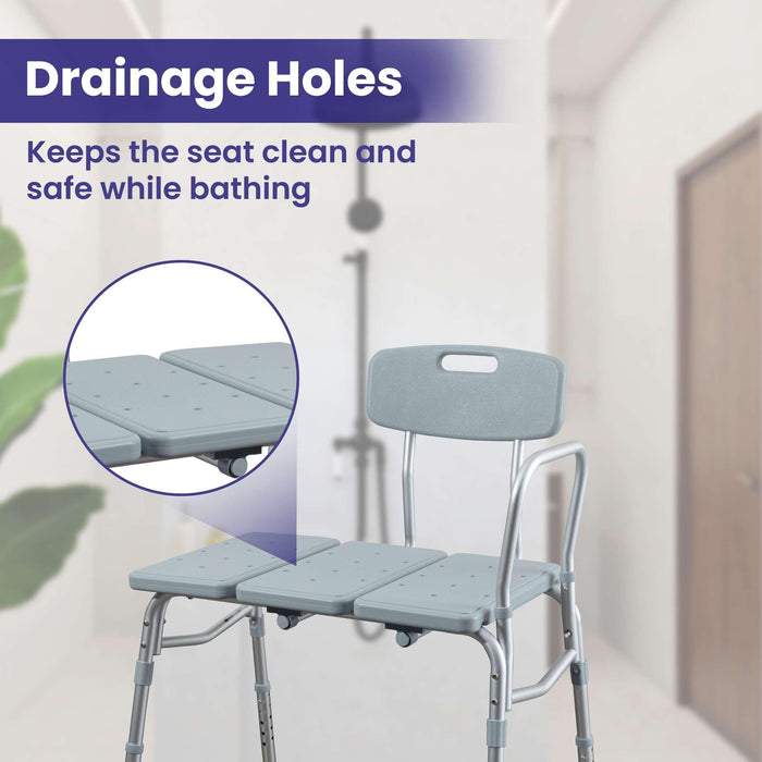 Medacure Transfer Bench Shower Chair for Bathtub - Case of 2 - Shop Home Med