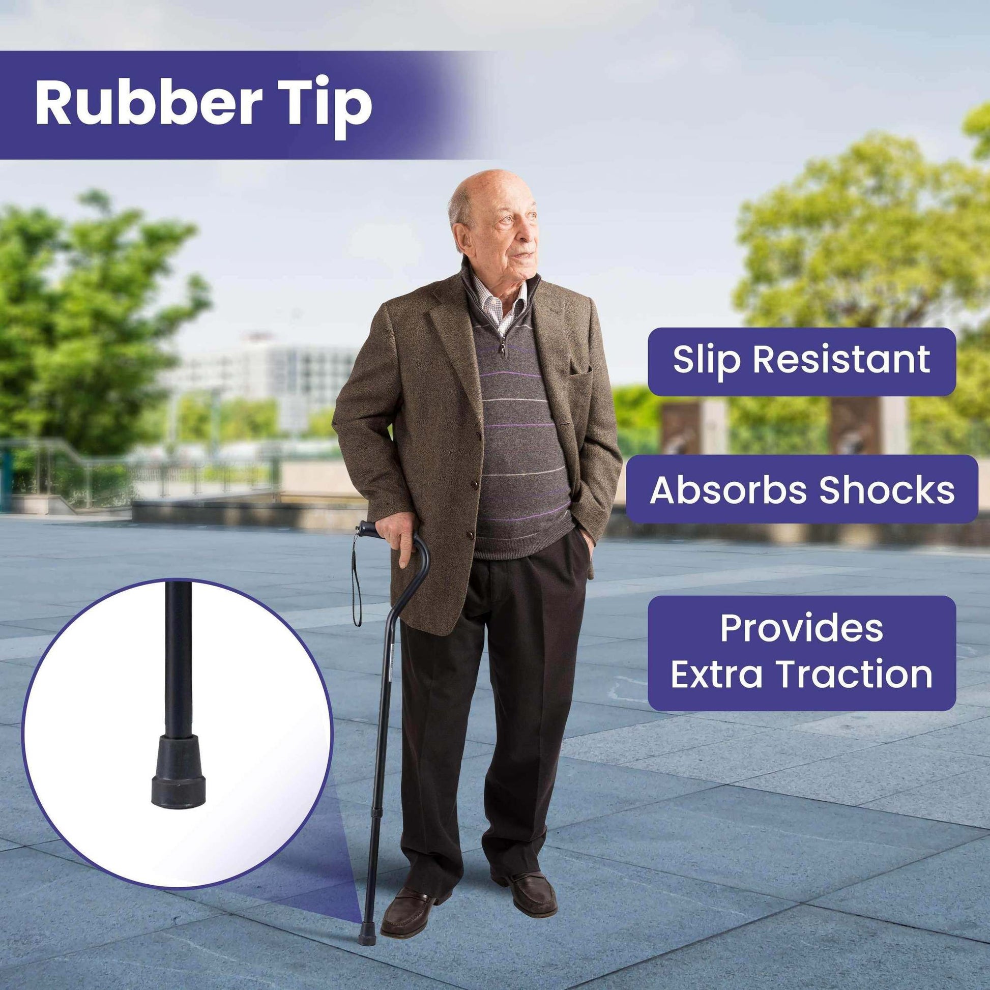 Medacure Walking Cane Black Aluminum Frame with Offset Handle - 6 Canes per Case - Shop Home Med