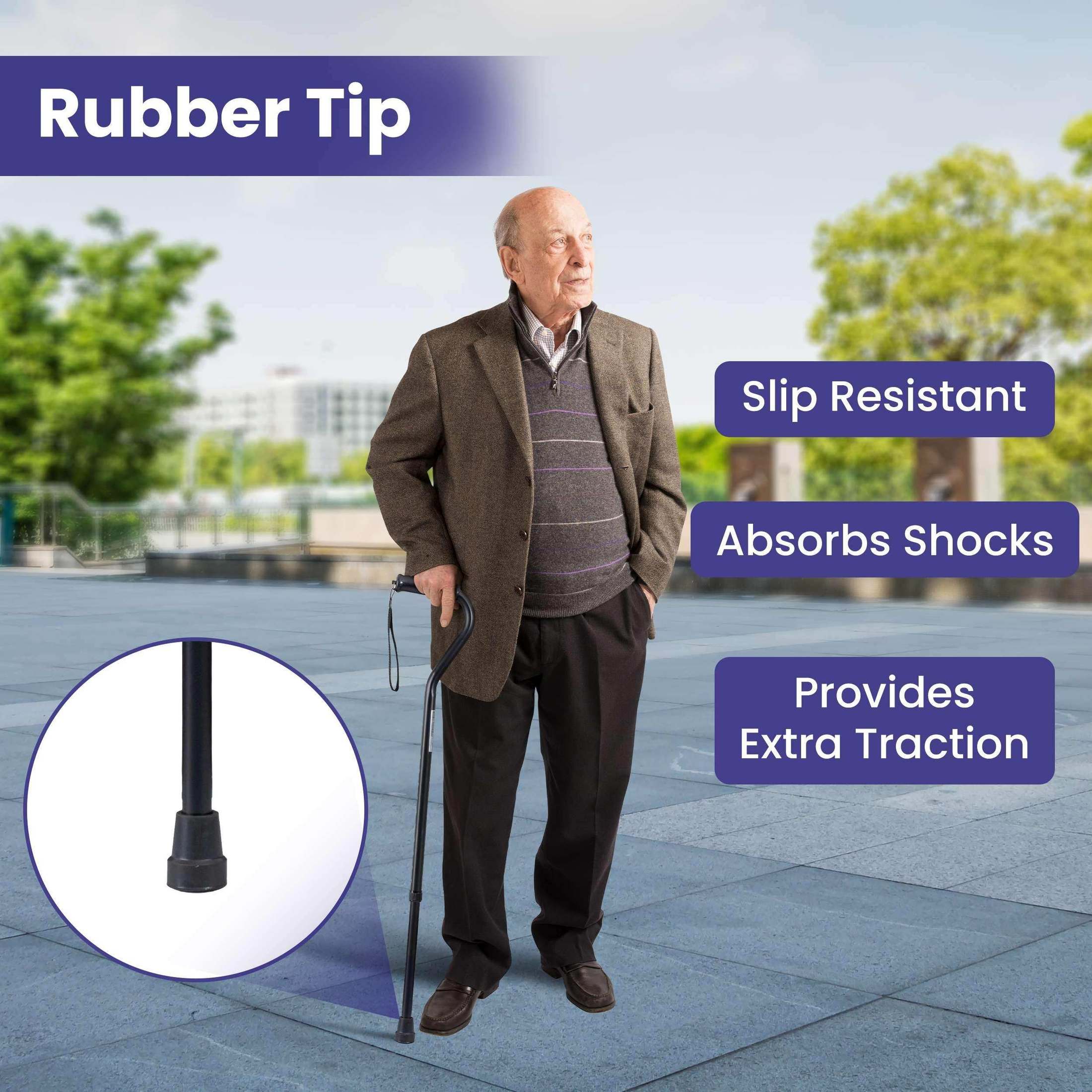 Medacure Walking Cane Black Aluminum Frame with Offset Handle - 6 Canes per Case - Shop Home Med