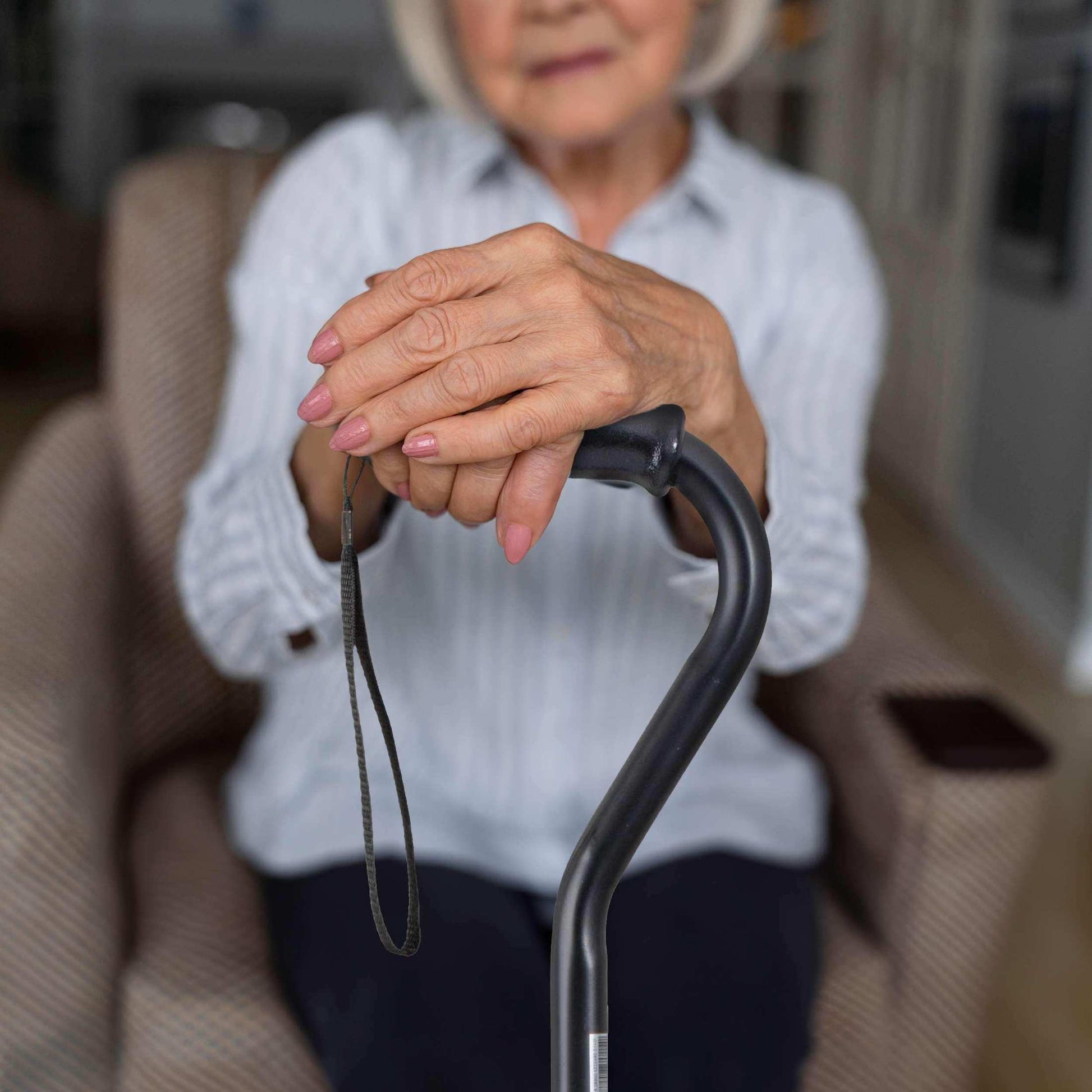 Medacure Walking Cane Black Aluminum Frame with Offset Handle - 6 Canes per Case - Shop Home Med