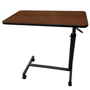 Medical Mahogany Overbed Table with Wheels for Home and Hospital Use - Shop Home Med
