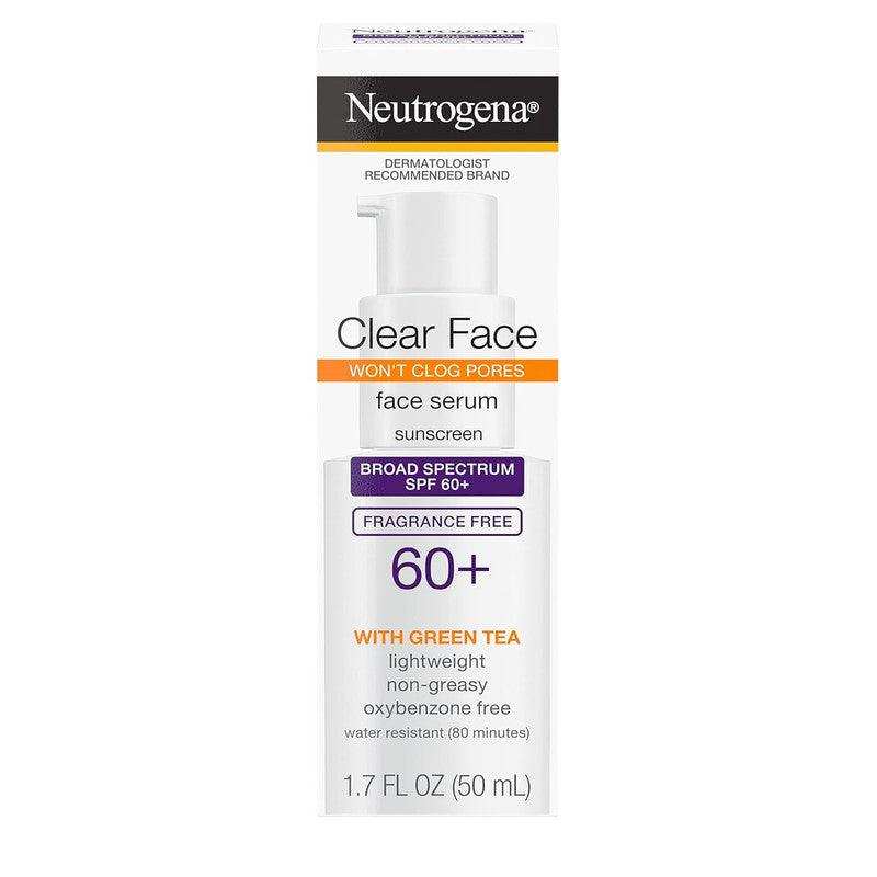 Neutrogena Clear Face Serum Sunscreen Lotion with Green Tea SPF 60+ - 50ml