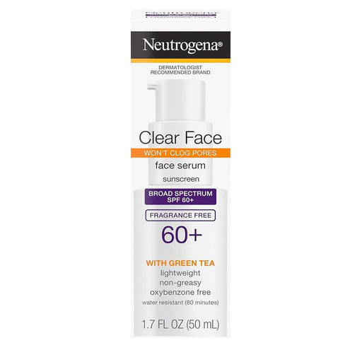 Neutrogena Clear Face Serum Sunscreen Lotion with Green Tea SPF 60+ - 50ml - Shop Home Med