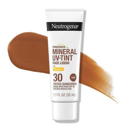 Neutrogena Purescreen+ Mineral UV Tint Face Liquid Sunscreen SPF 30, Deep - 1.1 fl oz - Shop Home Med