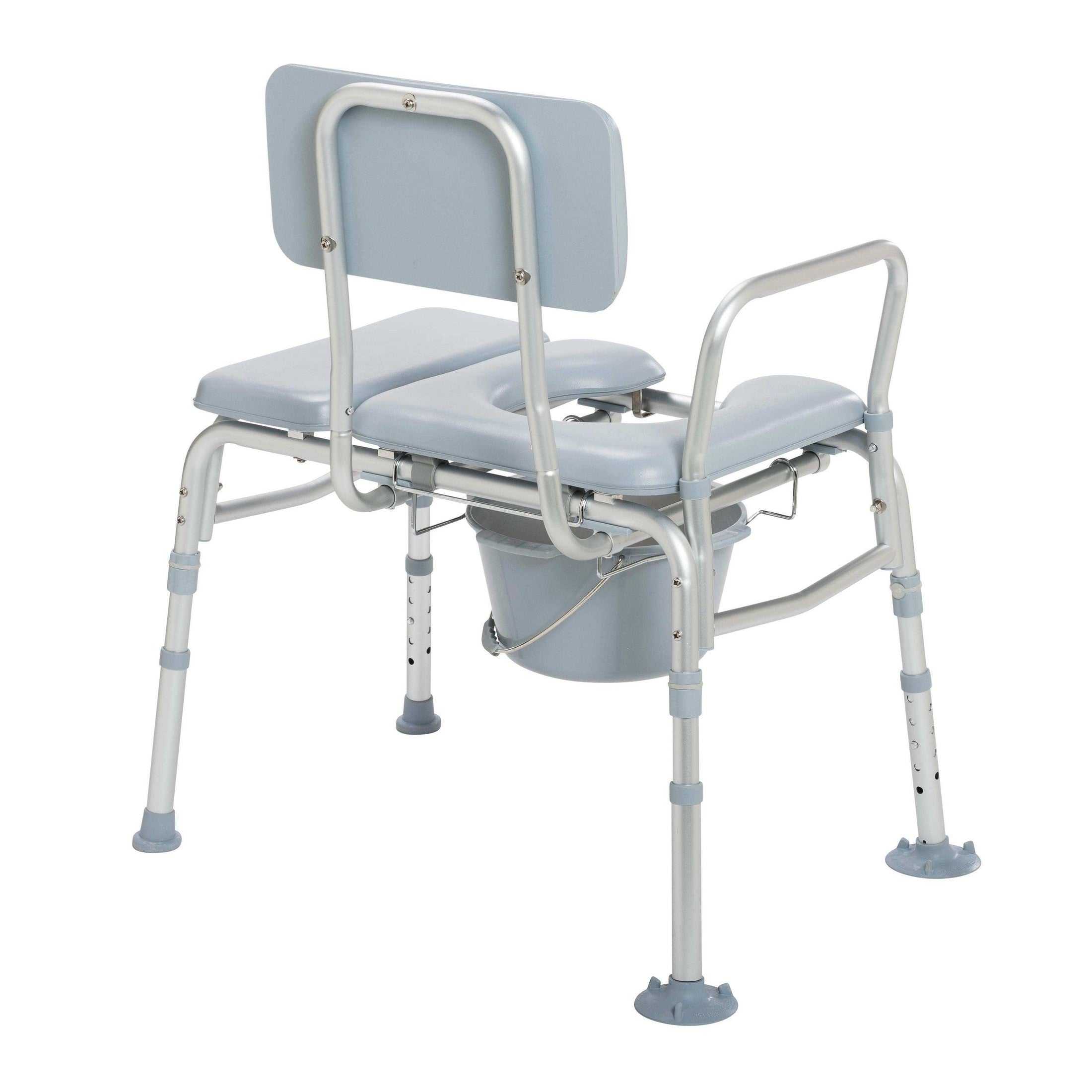 Padded Seat Transfer Bench with Commode Opening - Shop Home Med
