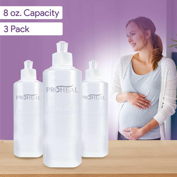 Peri Bottle for Postpartum Care Perineal Squirt Bottle with Lid - 8 oz 3 Pack - Shop Home Med