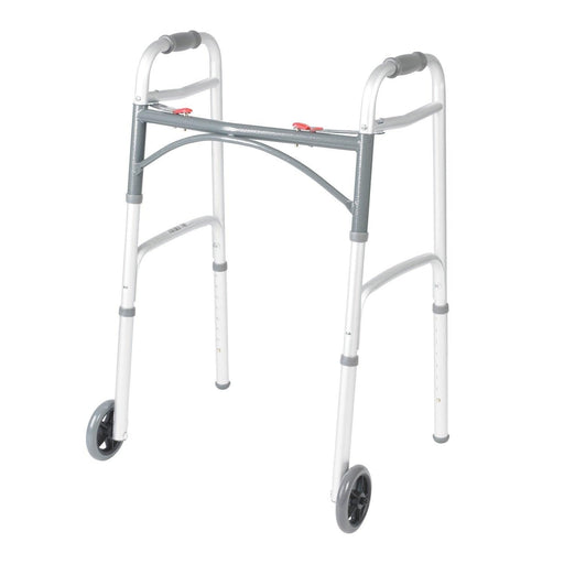 PreserveTech Deluxe Two Button Folding Walker with 5" Wheels - Shop Home Med