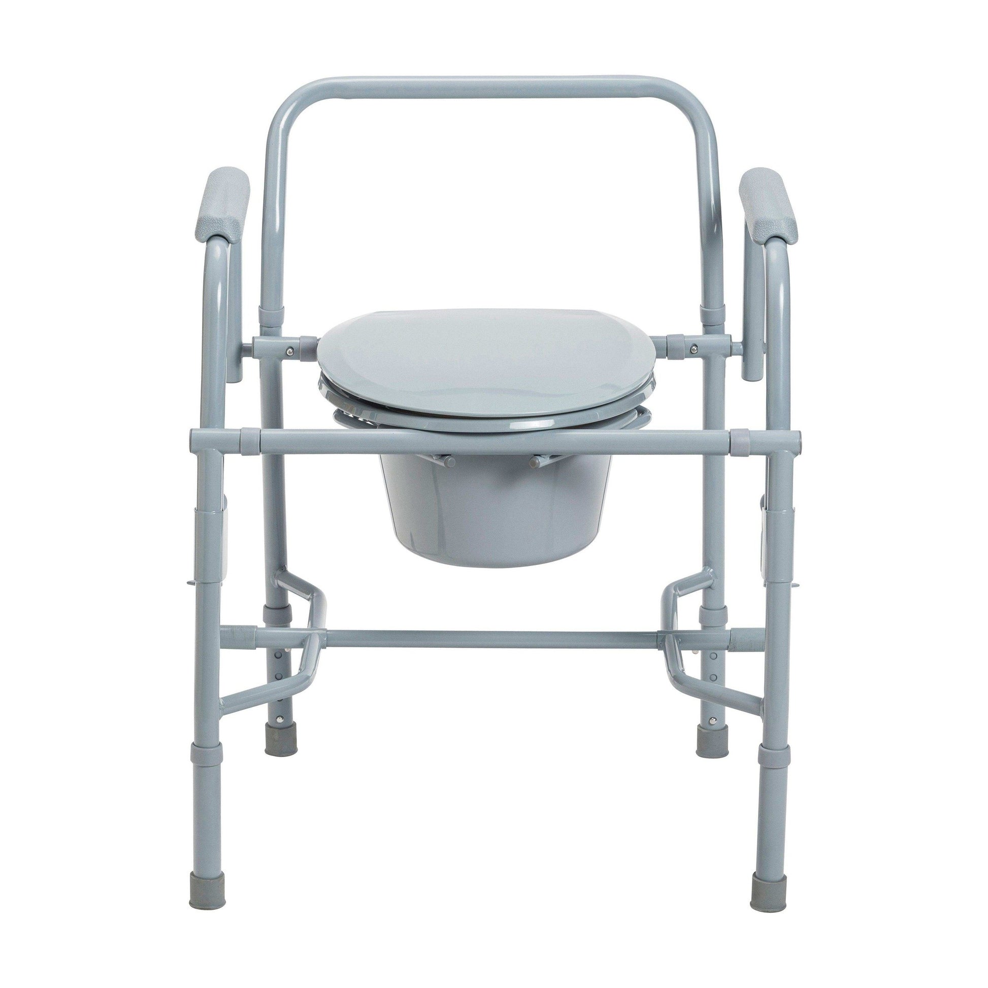 Steel Drop Arm Bedside Commode with Padded Arms - Shop Home Med