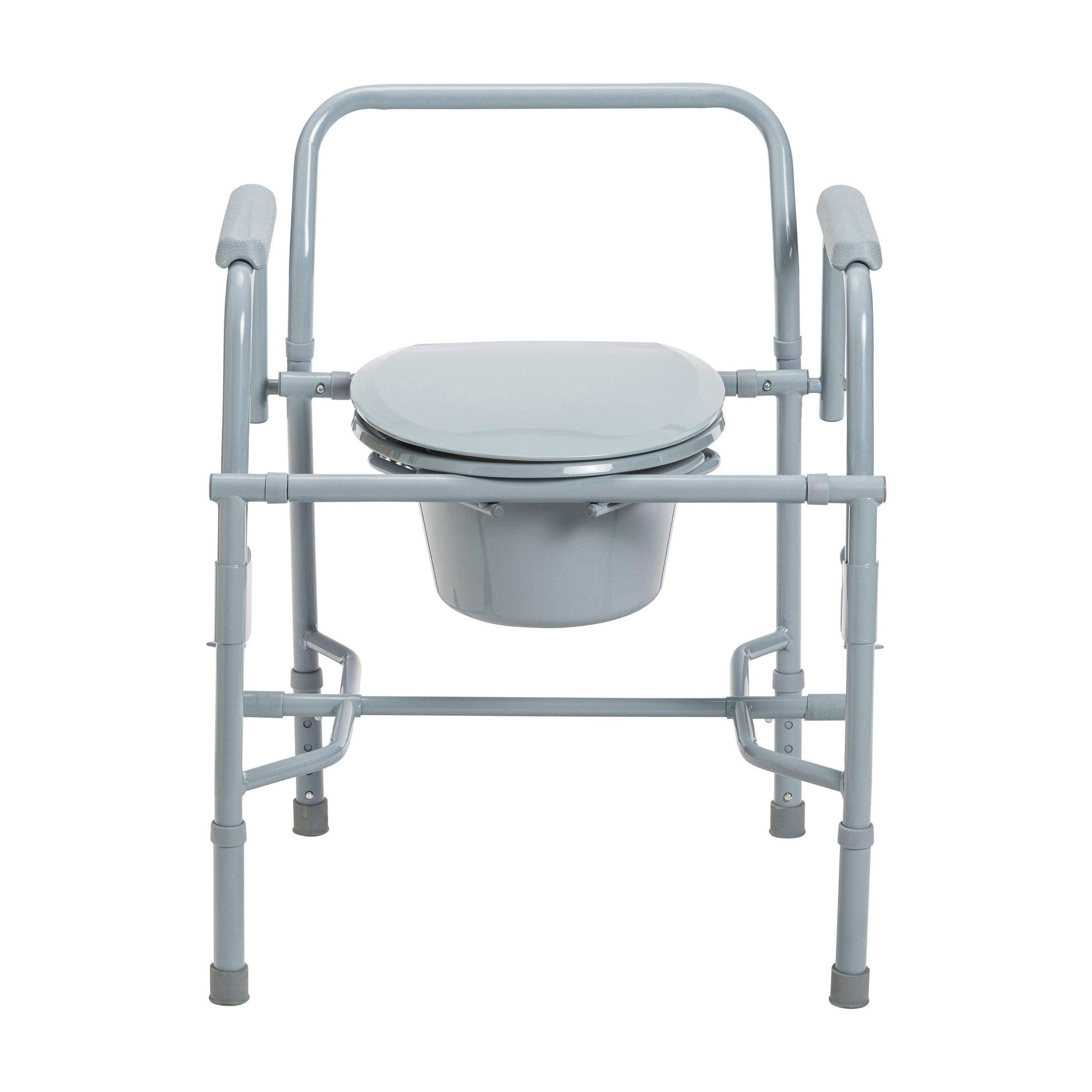 Steel Drop Arm Bedside Commode with Padded Arms - Shop Home Med