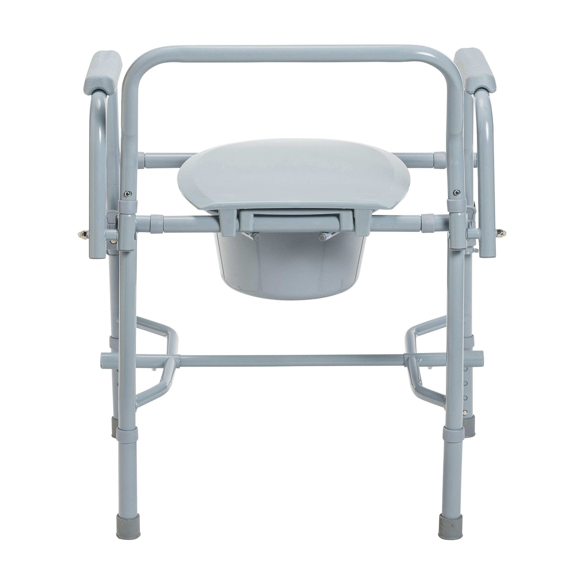 Steel Drop Arm Bedside Commode with Padded Arms - Shop Home Med