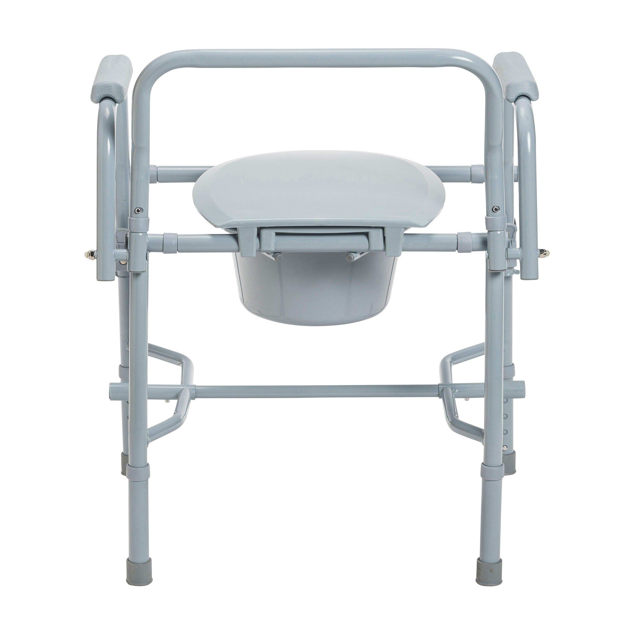 Steel Drop Arm Bedside Commode with Padded Arms - Shop Home Med