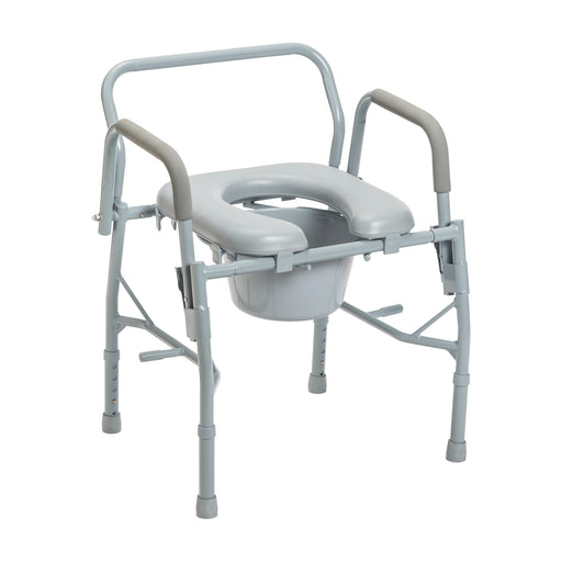 Steel Drop Arm Bedside Commode with Padded Seat and Arms - Shop Home Med