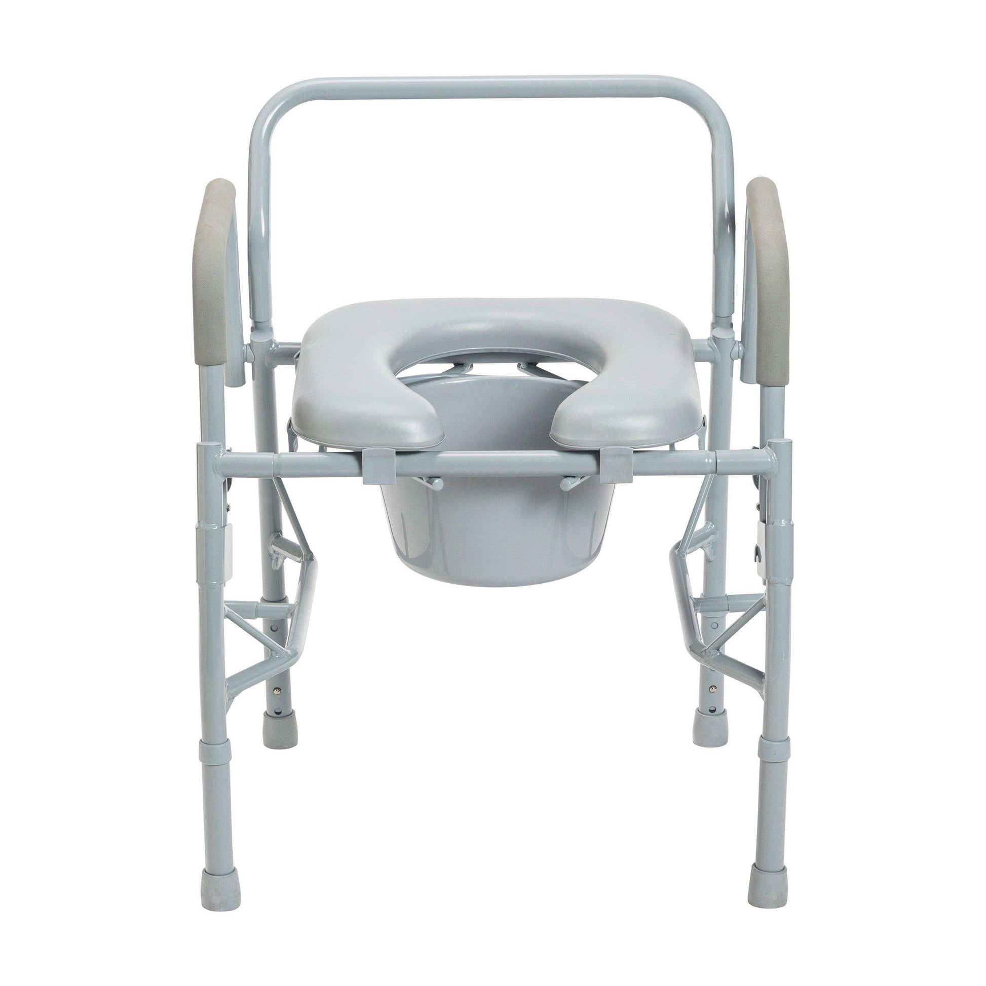 Steel Drop Arm Bedside Commode with Padded Seat and Arms - Shop Home Med