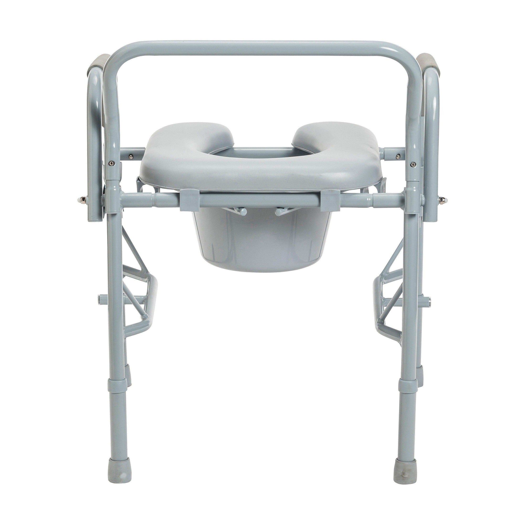 Steel Drop Arm Bedside Commode with Padded Seat and Arms - Shop Home Med