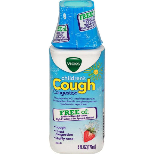 Vicks Children’s Non-Drowsy Cough Suppressant & Decongestant Cough Medicine 6 Oz - Shop Home Med