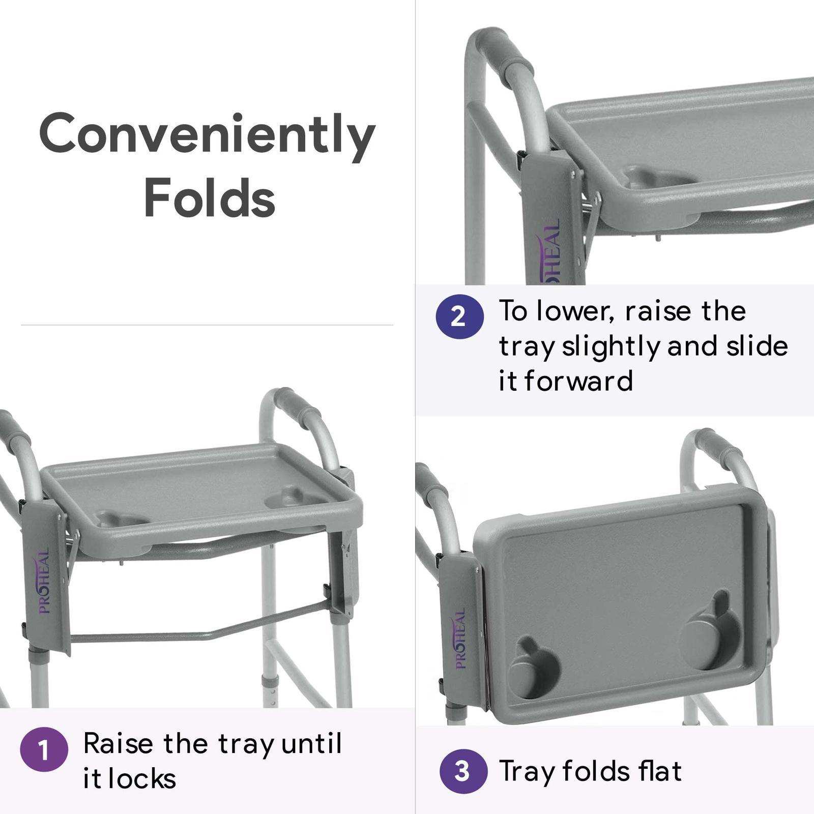 Walker Tray For Folding Walker -Convenient Walker Accessories For Seniors - Shop Home Med