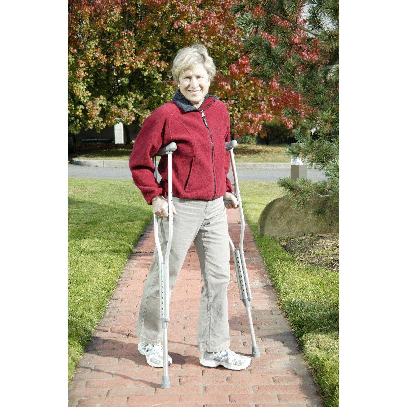 Walking Crutches with Underarm Pad and Handgrip - Shop Home Med